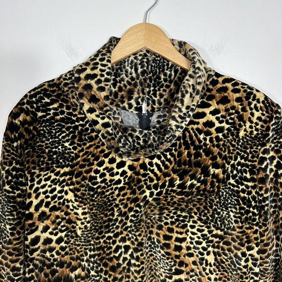 First Lady Jackie And Julian Maxi Dress 2XL Cheetah Mock Neck Mermaid 60s 70s - Picture 6 of 16